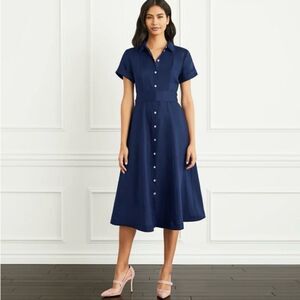 NWT‎ Hill House Navy The Lily Linen Dress Size XXS